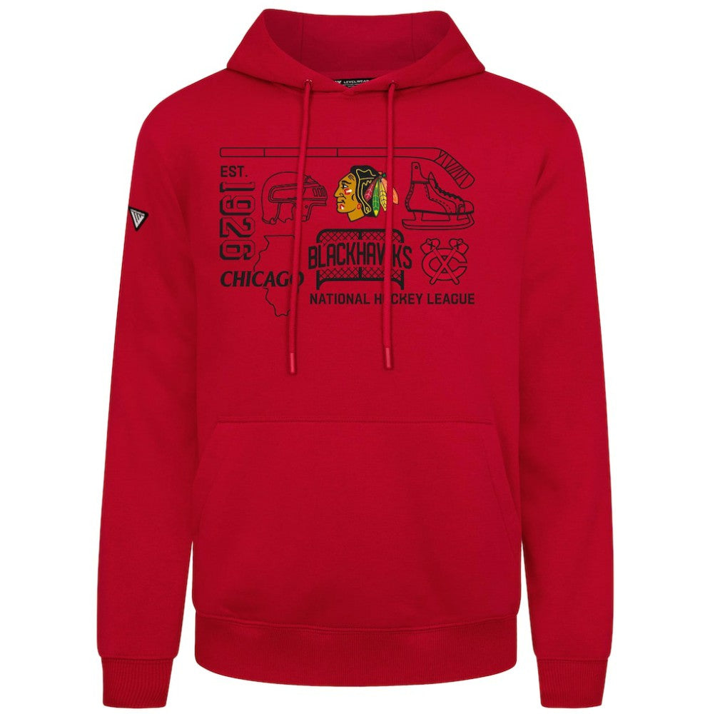 NHL Chicago Blackhawks Levelwear Podium Campaign Pullover Hoodie
