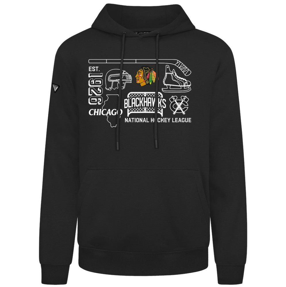 NHL Chicago Blackhawks Levelwear Podium Campaign Pullover Hoodie