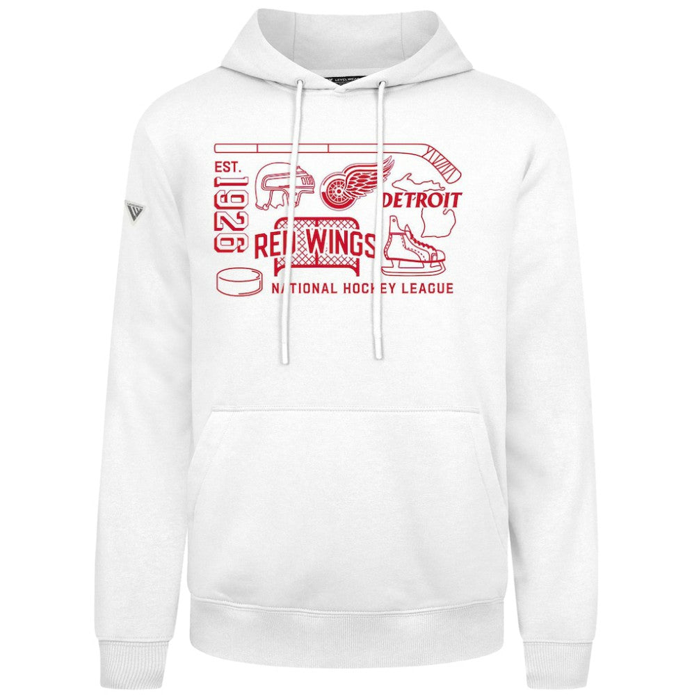 NHL Detroit Red Wings Levelwear Podium Campaign Pullover Hoodie