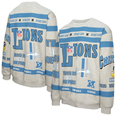 All Over Print Vintage Fleece Crewneck Sweatshirt - Detroit Lions Sweatshirts