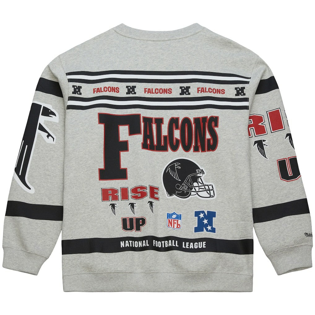 All Over Print Vintage Fleece Crewneck Sweatshirt - Atlanta Falcons Sweatshirts