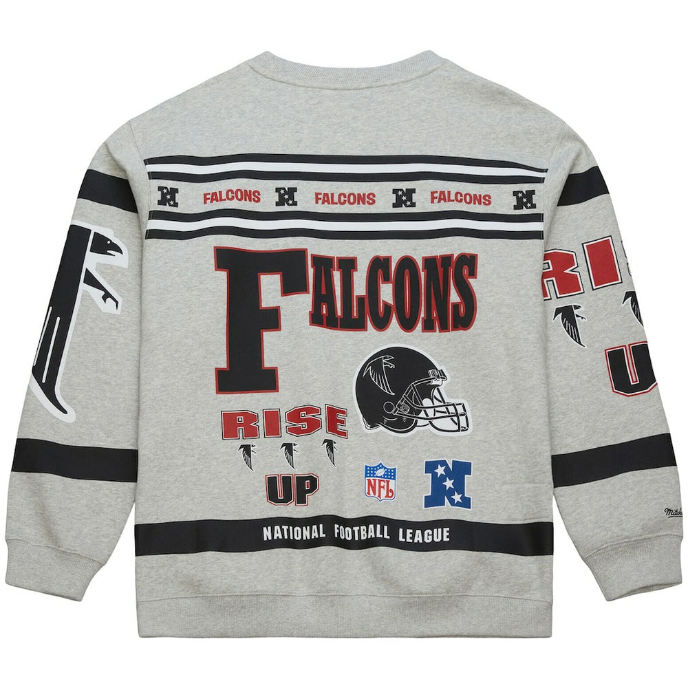 All Over Print Vintage Fleece Crewneck Sweatshirt - Atlanta Falcons Sweatshirts
