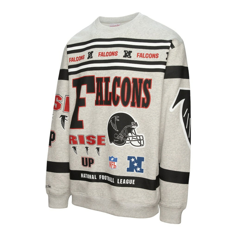 All Over Print Vintage Fleece Crewneck Sweatshirt - Atlanta Falcons Sweatshirts