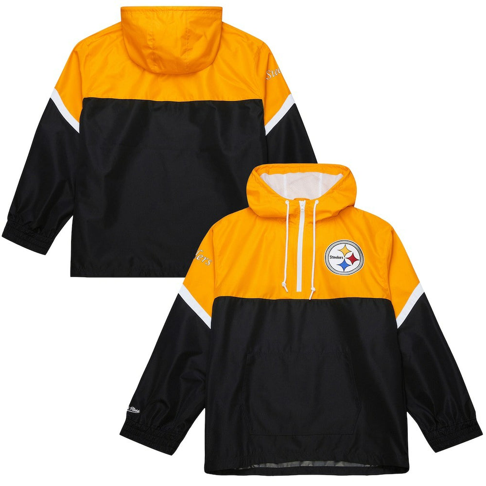 Tie Breaker Vintage Logo Lightweight Anorak Half-Zip Windbreaker - Pittsburgh Steelers Windbreaker
