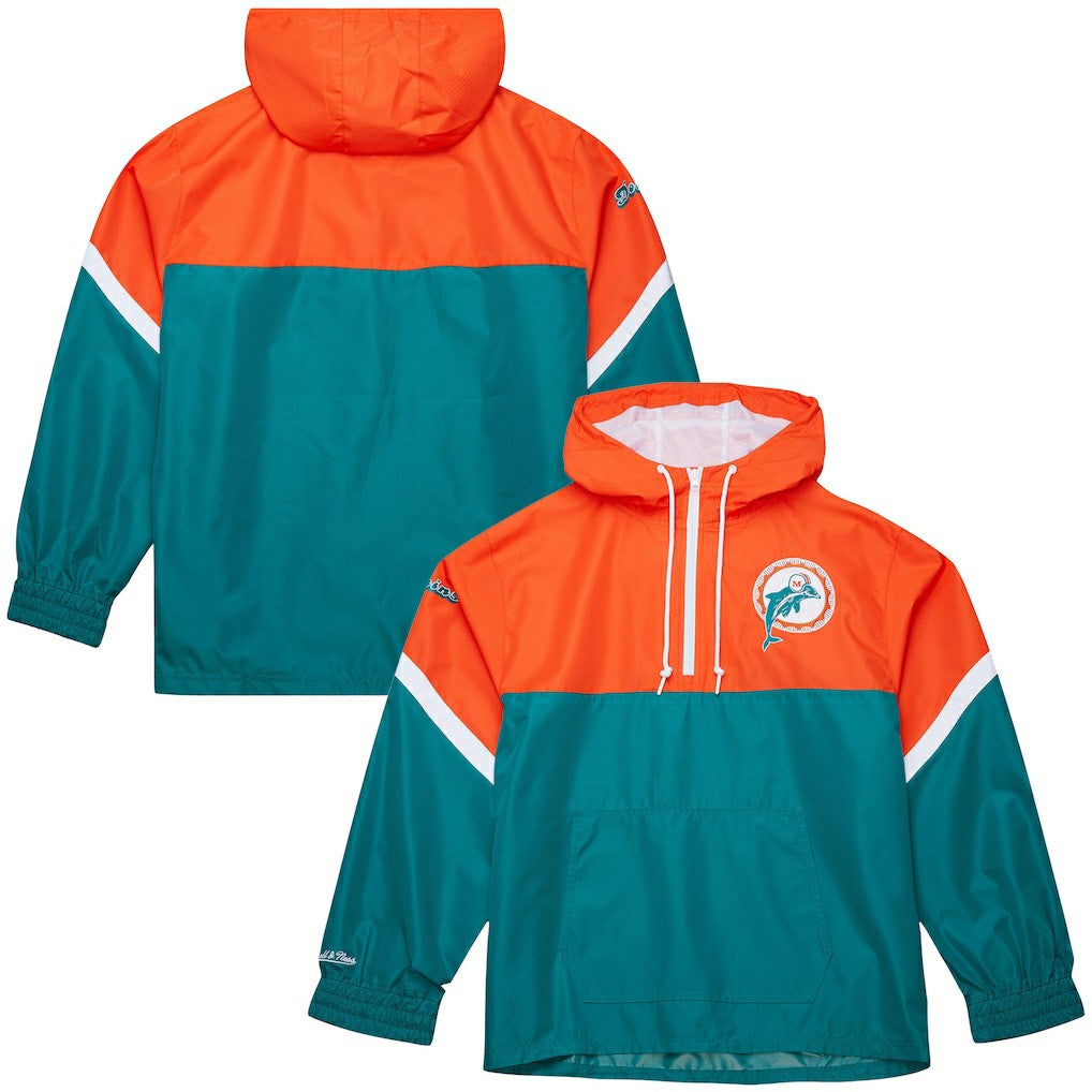 Tie Breaker Vintage Logo Lightweight Anorak Half-Zip Windbreaker - Miami Dolphins Windbreaker