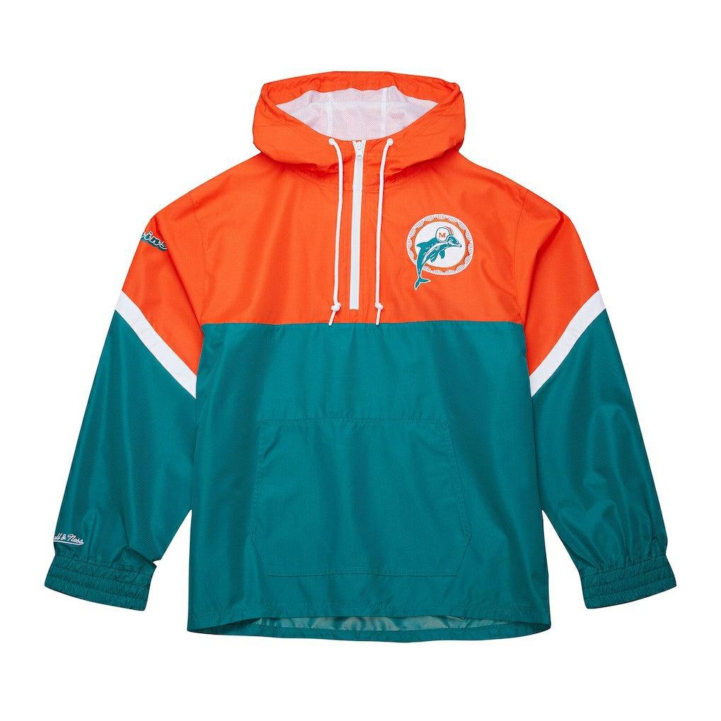 Tie Breaker Vintage Logo Lightweight Anorak Half-Zip Windbreaker - Miami Dolphins Windbreaker