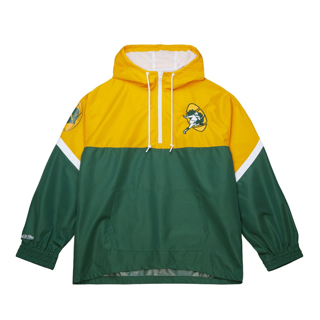Tie Breaker Vintage Logo Lightweight Anorak Half-Zip Windbreaker - Green Bay Packers Windbreaker