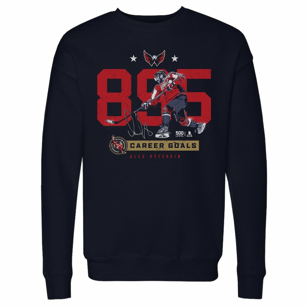 NHL Alexander Ovechkin Washington Capitals 500 Level Number Pullover Sweatshirt