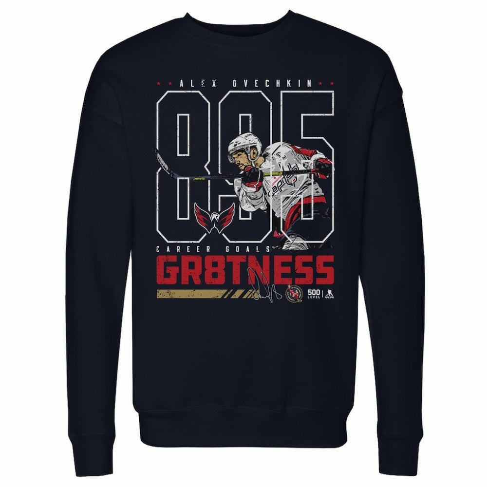 NHL Alexander Ovechkin Washington Capitals 500 Level Outline Pullover Sweatshirt