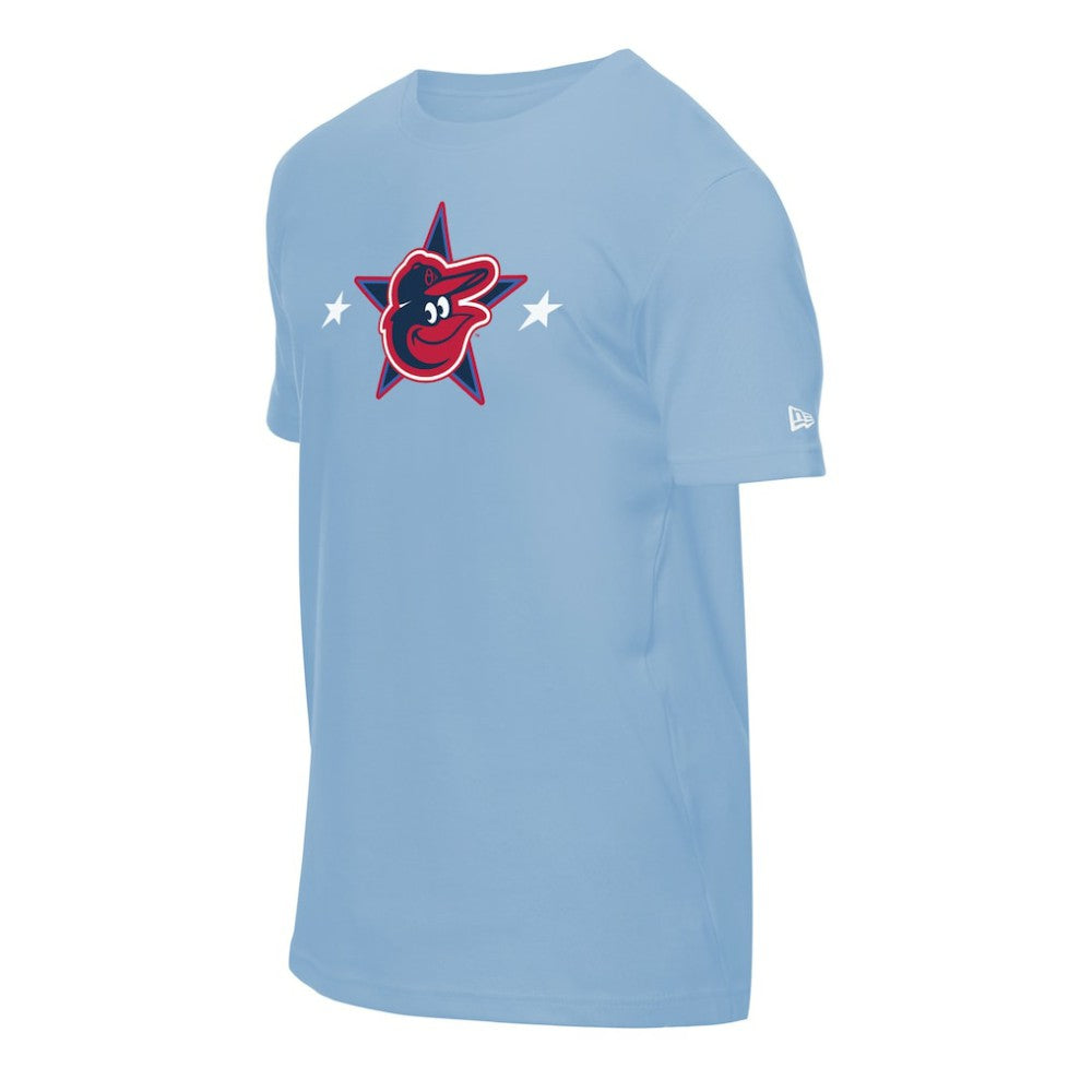Light Blue Baltimore Orioles New Era 2025 MLB All-Star Game Workout T-Shirt