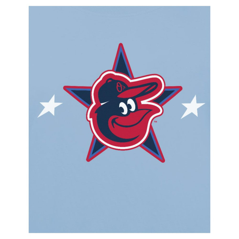 Light Blue Baltimore Orioles New Era 2025 MLB All-Star Game Workout T-Shirt