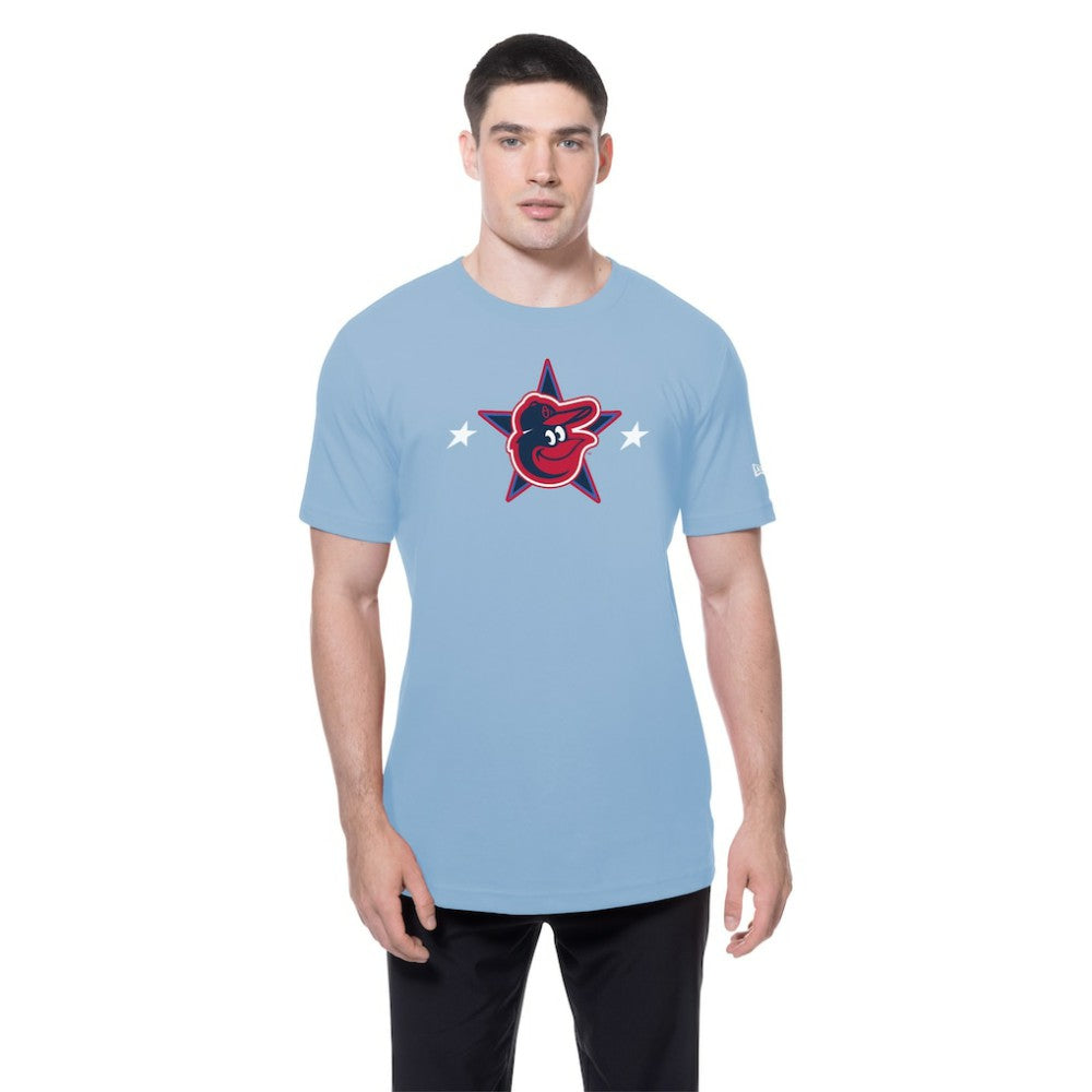 Light Blue Baltimore Orioles New Era 2025 MLB All-Star Game Workout T-Shirt