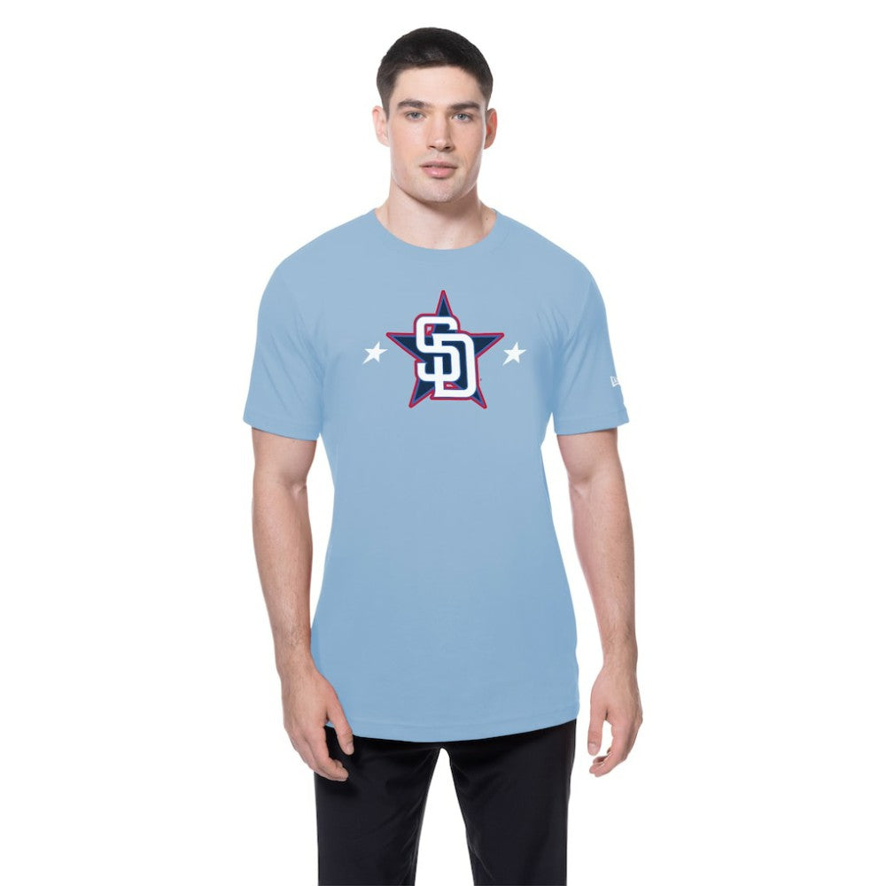 Light Blue San Diego Padres New Era 2025 MLB All-Star Game Workout T-Shirt