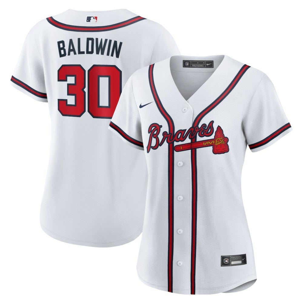 White Drake Baldwin Atlanta Braves Nike Women's Home Replica Jersey