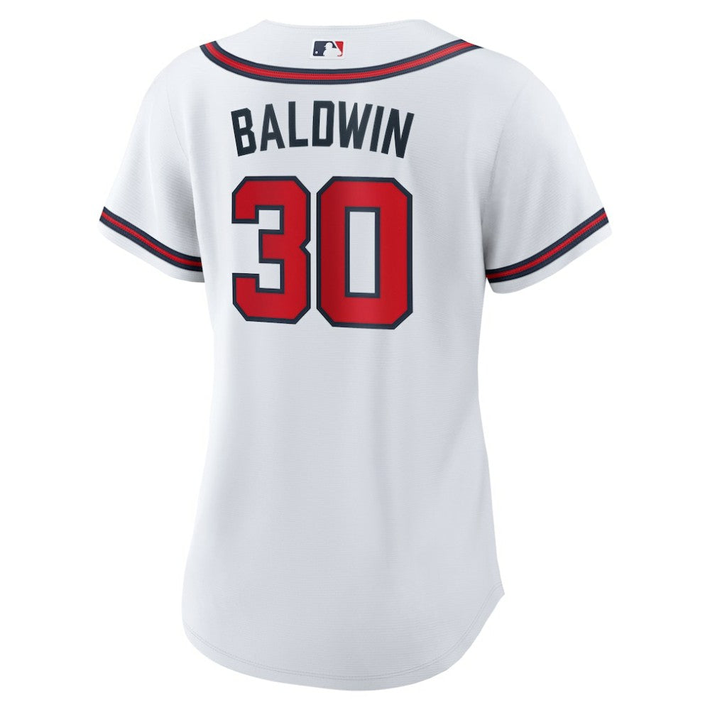 White Drake Baldwin Atlanta Braves Nike Women's Home Replica Jersey