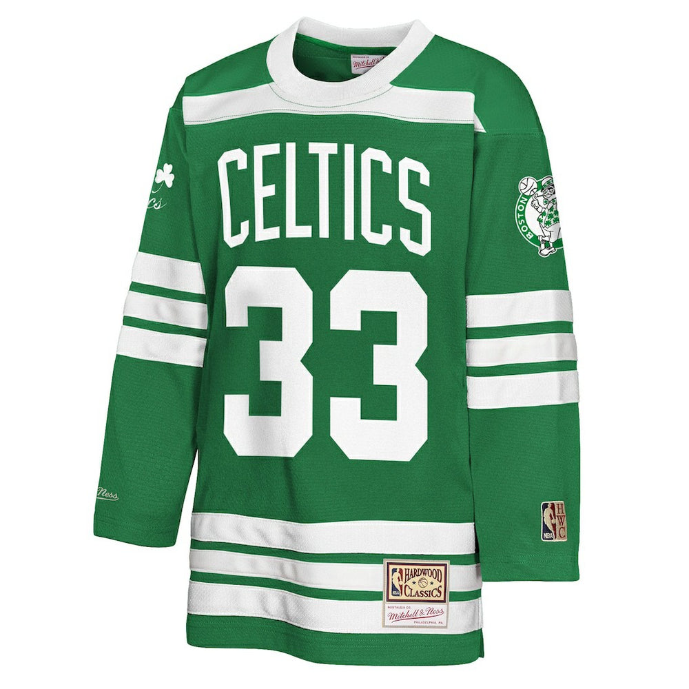 Mitchell & Ness Larry Bird Boston Celtics Youth Maxxed Out 2.0 Fashion Hockey Jersey