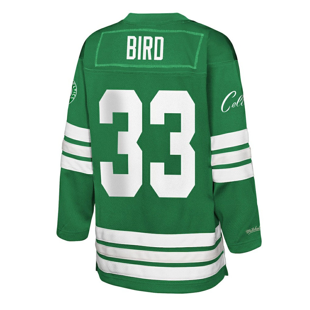 Mitchell & Ness Larry Bird Boston Celtics Youth Maxxed Out 2.0 Fashion Hockey Jersey