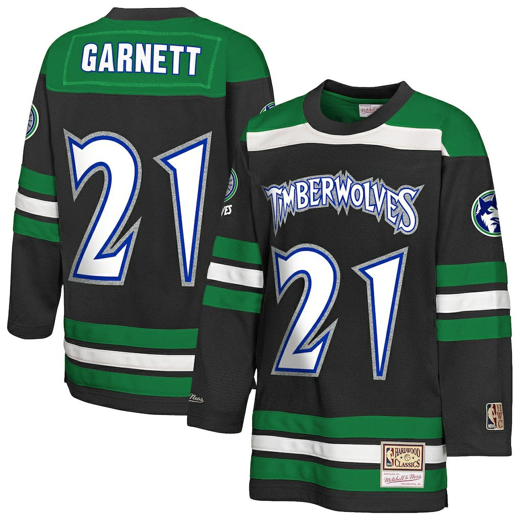 Mitchell & Ness Kevin Garnett Minnesota Timberwolves Youth Maxxed Out 2.0 Fashion Hockey Jersey