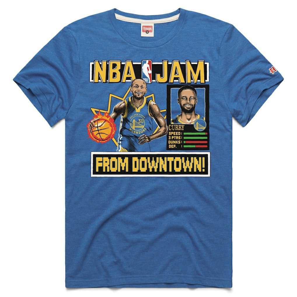 Stephen Curry Golden State Warriors Homage Unisex NBA Jam Tri-Blend T-Shirt sale
