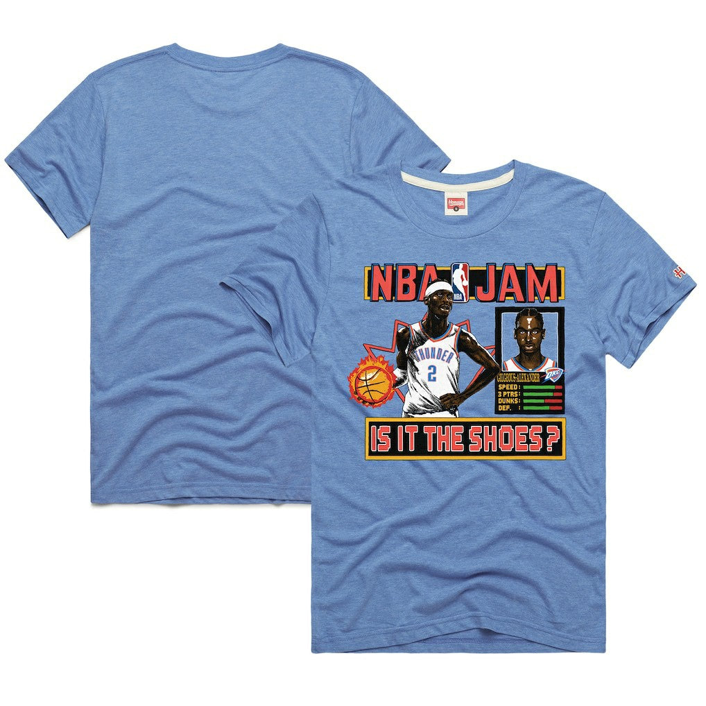 Shai Gilgeous-Alexander Oklahoma City Thunder Homage Unisex NBA Jam Tri-Blend T-Shirt