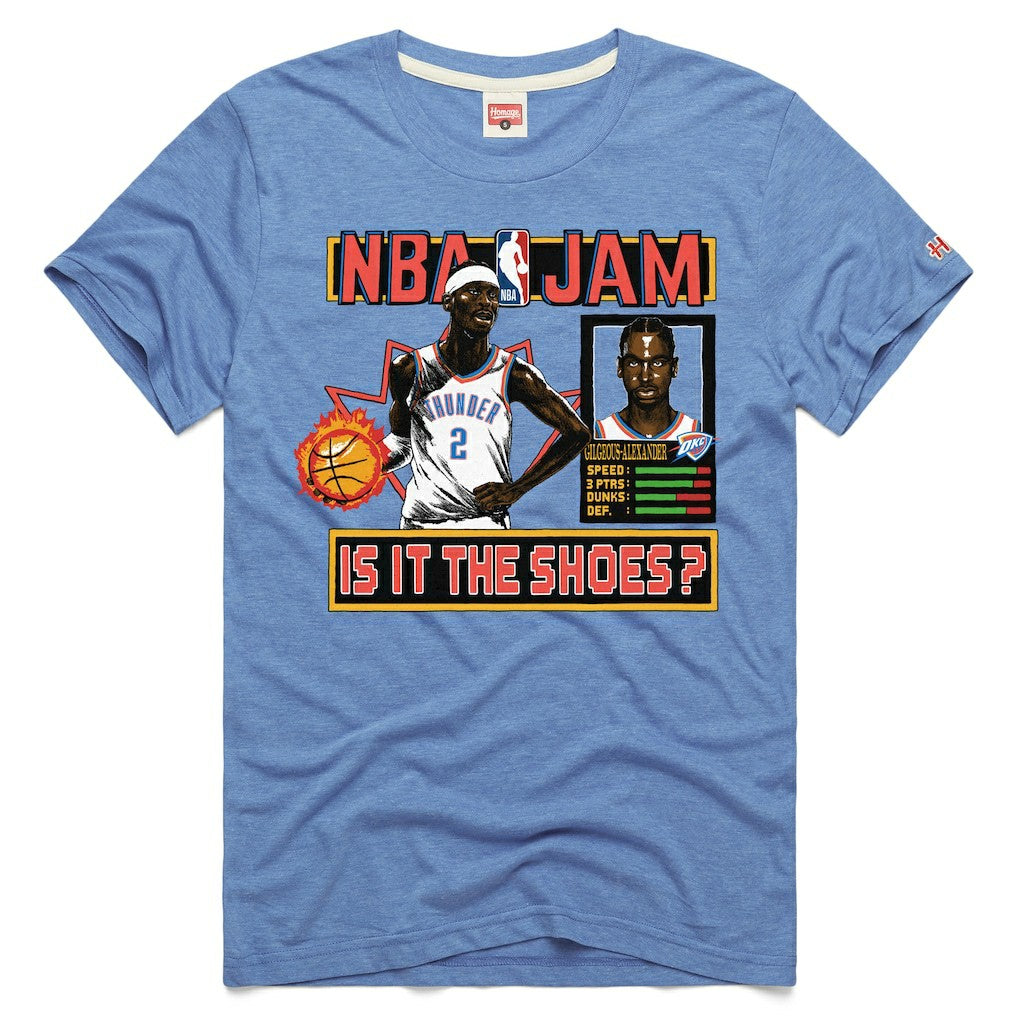 Shai Gilgeous-Alexander Oklahoma City Thunder Homage Unisex NBA Jam Tri-Blend T-Shirt