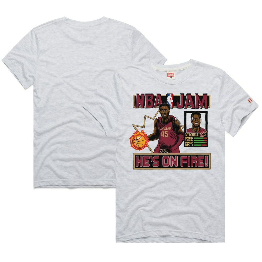 Donovan Mitchell Cleveland Cavaliers Homage Unisex NBA Jam Tri-Blend T-Shirt sale