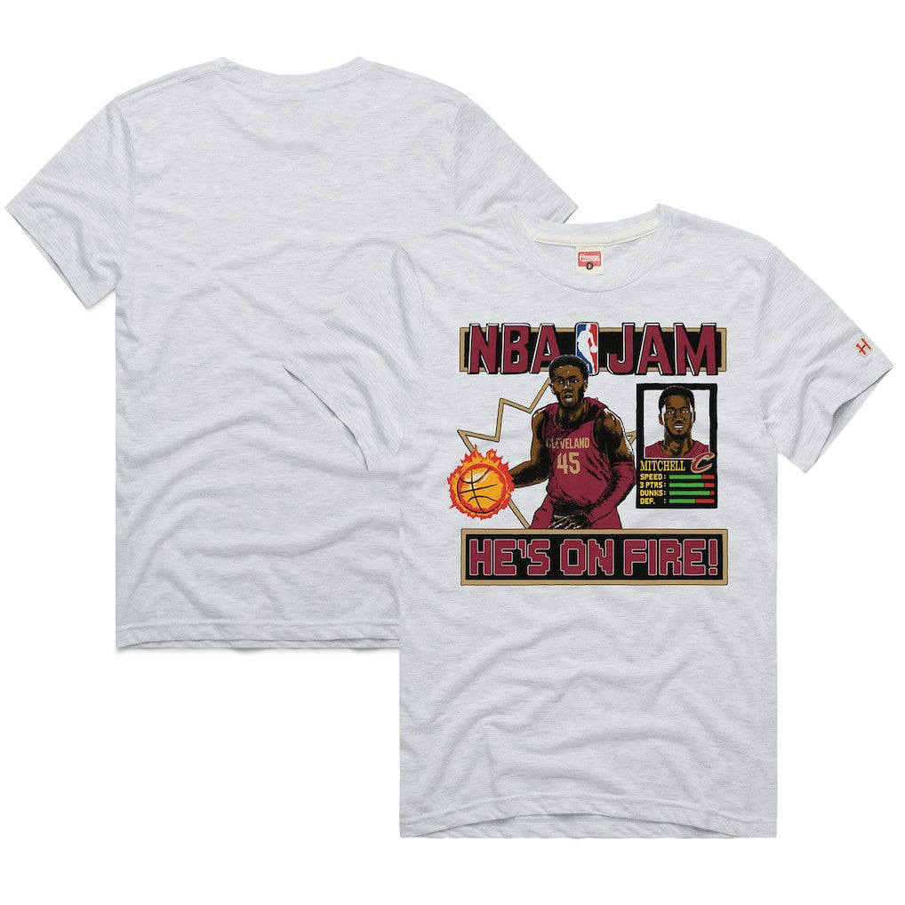 Donovan Mitchell Cleveland Cavaliers Homage Unisex NBA Jam Tri-Blend T-Shirt sale