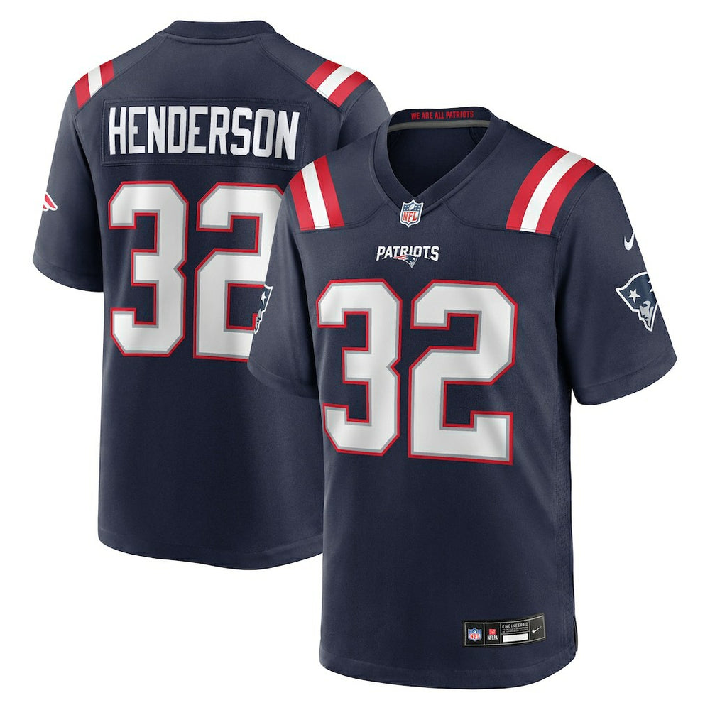 TreVeyon Henderson  2025 NFL Draft Game Jersey - New England Patriots Jerseys