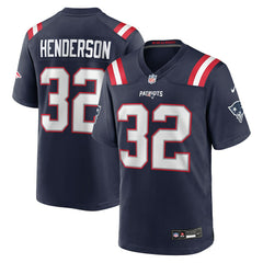 TreVeyon Henderson  2025 NFL Draft Game Jersey - New England Patriots Jerseys