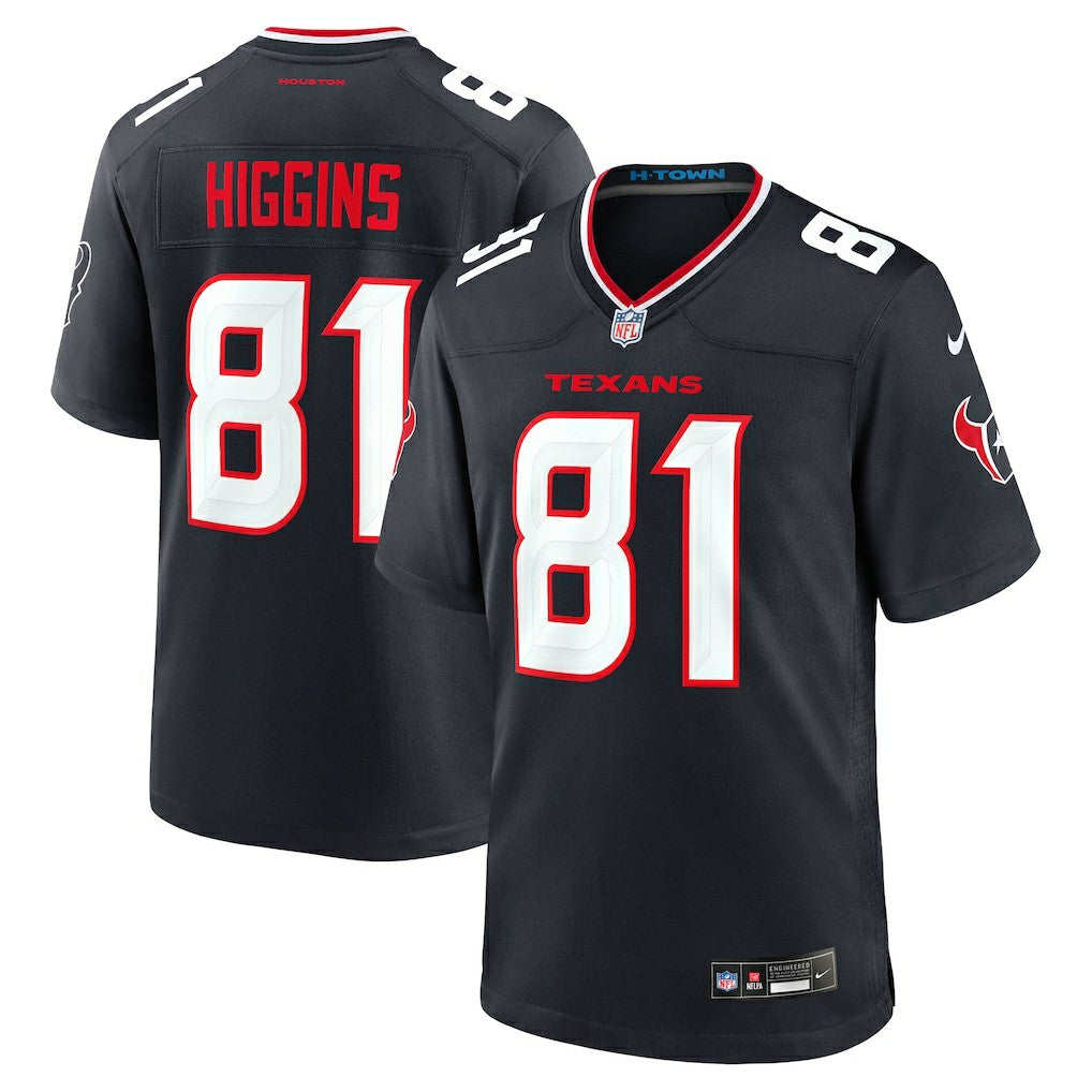 Jayden Higgins  Game Jersey - Houston Texans Jerseys