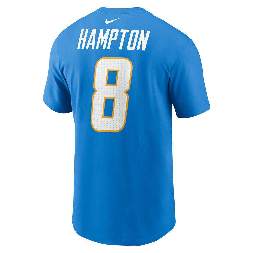 Omarion Hampton  Name & Number T-Shirt - Los Angeles Chargers T-shirts