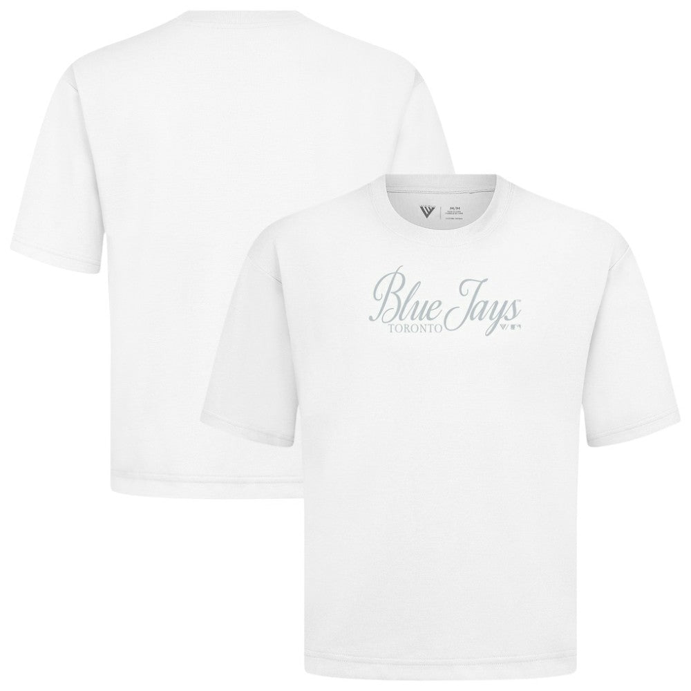 White Toronto Blue Jays Levelwear Ethereal Oversized Luxe Signature Knit T-Shirt