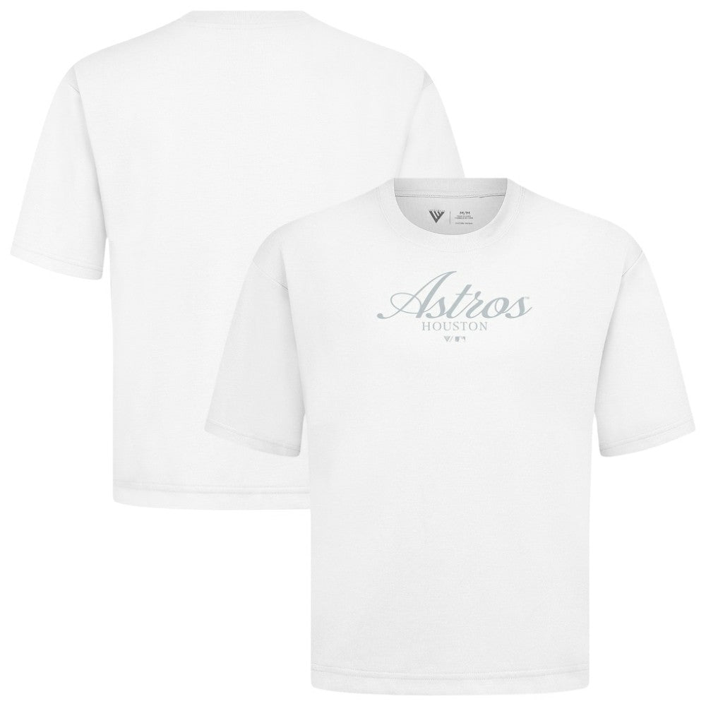 White Houston Astros Levelwear Ethereal Oversized Luxe Signature Knit T-Shirt