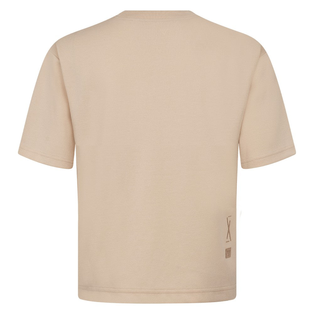 Khaki Kansas City Royals Levelwear Ethereal Oversized Luxe Signature Knit T-Shirt