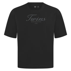Black Minnesota Twins Levelwear Ethereal Oversized Luxe Signature Knit T-Shirt
