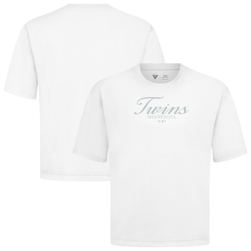 White Minnesota Twins Levelwear Ethereal Oversized Luxe Signature Knit T-Shirt