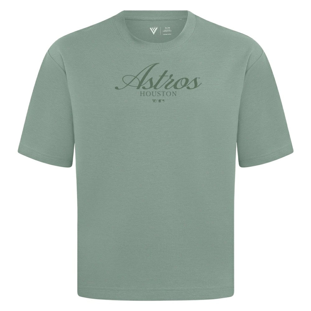Green Houston Astros Levelwear Ethereal Oversized Luxe Signature Knit T-Shirt