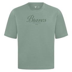 Green Atlanta Braves Levelwear Ethereal Oversized Luxe Signature Knit T-Shirt