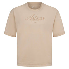 Khaki Houston Astros Levelwear Ethereal Oversized Luxe Signature Knit T-Shirt