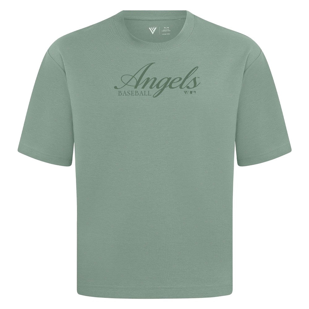 Green Los Angeles Angels Levelwear Ethereal Oversized Luxe Signature Knit T-Shirt