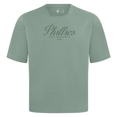 Green Philadelphia Phillies Levelwear Ethereal Oversized Luxe Signature Knit T-Shirt
