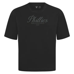 Black Philadelphia Phillies Levelwear Ethereal Oversized Luxe Signature Knit T-Shirt