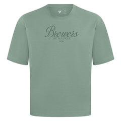 Green Milwaukee Brewers Levelwear Ethereal Oversized Luxe Signature Knit T-Shirt