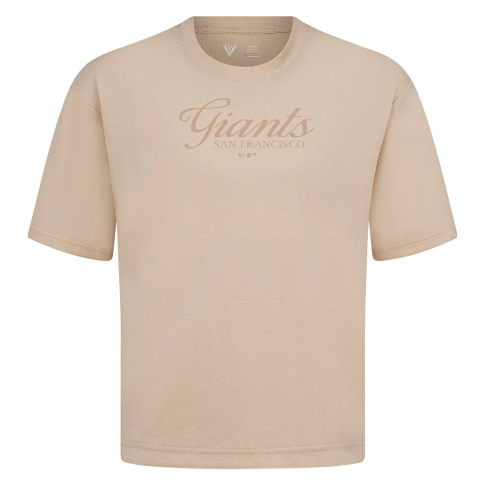 Khaki San Francisco Giants Levelwear Ethereal Oversized Luxe Signature Knit T-Shirt