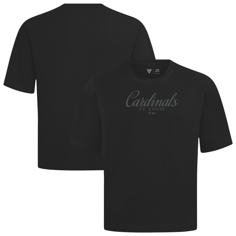 Black St. Louis Cardinals Levelwear Ethereal Oversized Luxe Signature Knit T-Shirt