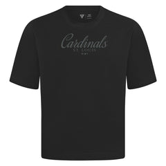 Black St. Louis Cardinals Levelwear Ethereal Oversized Luxe Signature Knit T-Shirt