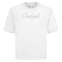White St. Louis Cardinals Levelwear Ethereal Oversized Luxe Signature Knit T-Shirt