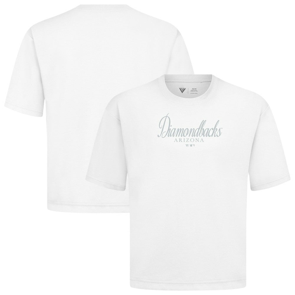White Arizona Diamondbacks Levelwear Ethereal Oversized Luxe Signature Knit T-Shirt