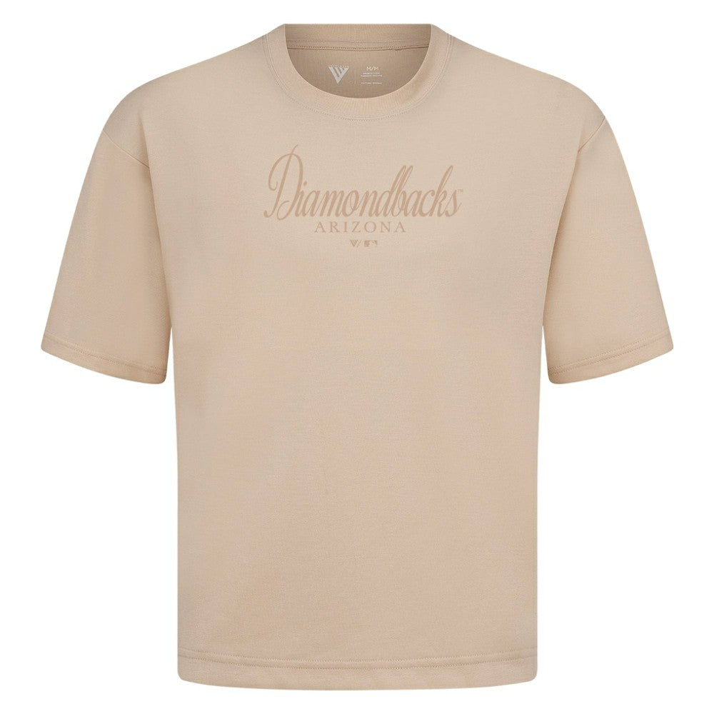 Khaki Arizona Diamondbacks Levelwear Ethereal Oversized Luxe Signature Knit T-Shirt