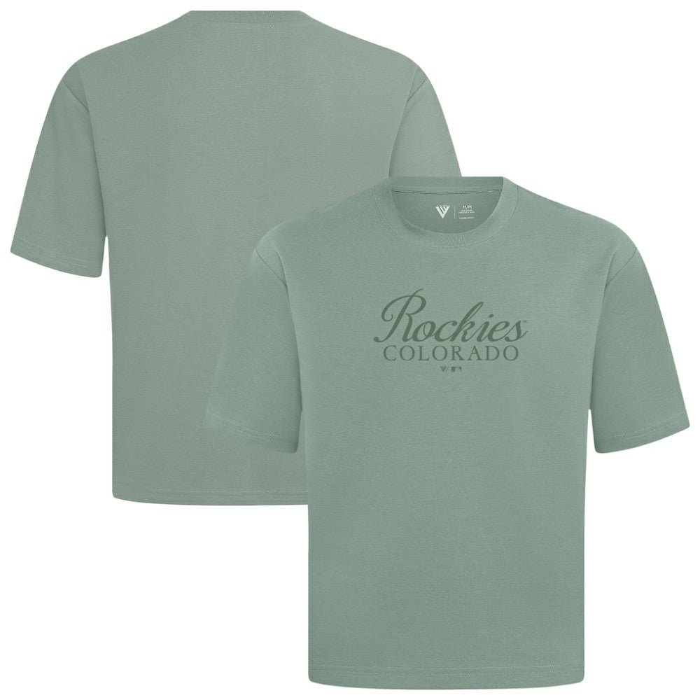 Green Colorado Rockies Levelwear Ethereal Oversized Luxe Signature Knit T-Shirt
